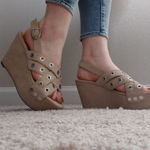 Marc Fisher Wedge Sandals - 7.5